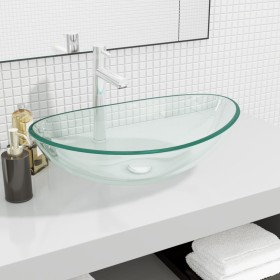 Lavabo de vidrio templado transparente 54,5x35x15,5 cm de vidaXL, Lavabos - Ref: Foro24-345238, Precio: 71,99 €, Descuento: %