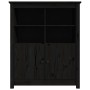 Sideboard aus massivem Kiefernholz schwarz 83x41,5x100 cm von vidaXL, Sideboards - Ref: Foro24-821516, Preis: 150,84 €, Rabat...