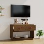 Mueble de TV madera maciza de pino marrón miel 90x40x60 cm de vidaXL, Muebles TV - Ref: Foro24-821525, Precio: 79,99 €, Descu...