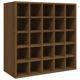 Solid pine wood wine rack in honey brown color, 56x25x56 cm by vidaXL, Wine and liquor cabinets - Ref: Foro24-821540, Price: ...