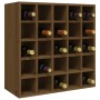 Botellero madera maciza de pino marrón miel 56x25x56 cm de vidaXL, Armarios para vino y licores - Ref: Foro24-821540, Precio:...