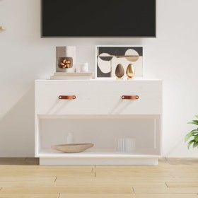 Solid white pine TV stand 90x40x60 cm by vidaXL, TV Furniture - Ref: Foro24-821523, Price: 94,51 €, Discount: %