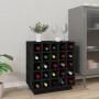 Solid black pine wood wine rack 55.5x34x61 cm by vidaXL, Wine and liquor cabinets - Ref: Foro24-821531, Price: 86,43 €, Disco...