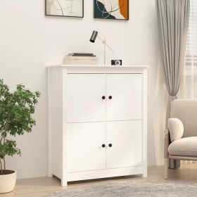 Solid white pine wood sideboard 83x41.5x100 cm by vidaXL, Sideboards - Ref: Foro24-821508, Price: 152,92 €, Discount: %