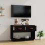 Solid black pine wood TV cabinet 90x40x60 cm by vidaXL, TV Furniture - Ref: Foro24-821526, Price: 94,99 €, Discount: %