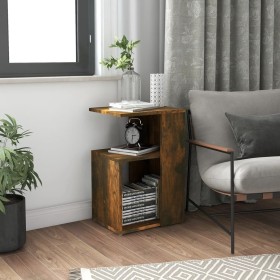 Smoked oak plywood side table 36x30x56 cm by vidaXL, Side tables - Ref: Foro24-815189, Price: 31,52 €, Discount: %