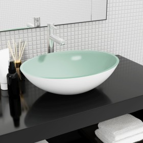 White glass sink 50x37x14 cm by vidaXL, Sinks - Ref: Foro24-345255, Price: 68,09 €, Discount: %