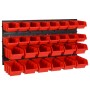 Werkstattregal-Set, 30 Einheiten, rotes und schwarzes Polypropylen, 77 x 39 cm von vidaXL, Werkzeugschränke - Ref: Foro24-152...