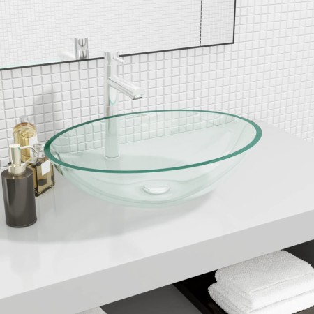 Lavabo de vidrio transparente 50x37x14 cm de vidaXL, Lavabos - Ref: Foro24-345237, Precio: 54,99 €, Descuento: %