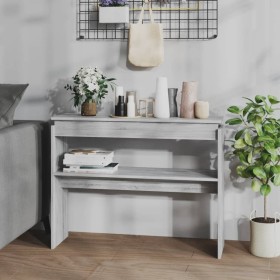 Gray Sonoma plywood console table 102x30x80 cm by vidaXL, Side tables - Ref: Foro24-815220, Price: 55,99 €, Discount: %