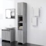 Armario de baño madera contrachapada gris Sonoma 30x30x183,5 cm de vidaXL, Muebles de baño - Ref: Foro24-815109, Precio: 80,5...