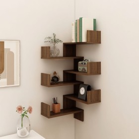 Corner wall shelves 2 units oak brown 40x40x50 cm by vidaXL, Shelves and shelves - Ref: Foro24-815209, Price: 34,99 €, Discou...