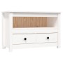 Mueble para TV de madera maciza de pino blanco 79x35x52 cm de vidaXL, Muebles TV - Ref: Foro24-821498, Precio: 94,85 €, Descu...