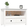 Mueble para TV de madera maciza de pino blanco 79x35x52 cm de vidaXL, Muebles TV - Ref: Foro24-821498, Precio: 94,85 €, Descu...