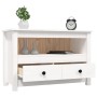 Mueble para TV de madera maciza de pino blanco 79x35x52 cm de vidaXL, Muebles TV - Ref: Foro24-821498, Precio: 94,85 €, Descu...