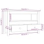 Mueble para TV de madera maciza de pino blanco 79x35x52 cm de vidaXL, Muebles TV - Ref: Foro24-821498, Precio: 94,85 €, Descu...