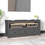 Gray pine solid wood TV cabinet 114x35x52 cm by vidaXL, TV Furniture - Ref: Foro24-821504, Price: 113,26 €, Discount: %