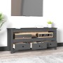 Gray pine solid wood TV cabinet 114x35x52 cm by vidaXL, TV Furniture - Ref: Foro24-821504, Price: 113,26 €, Discount: %