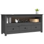 Gray pine solid wood TV cabinet 114x35x52 cm by vidaXL, TV Furniture - Ref: Foro24-821504, Price: 113,26 €, Discount: %