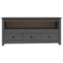 Gray pine solid wood TV cabinet 114x35x52 cm by vidaXL, TV Furniture - Ref: Foro24-821504, Price: 113,26 €, Discount: %