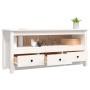 Solid white pine wood TV cabinet 114x35x52 cm by vidaXL, TV Furniture - Ref: Foro24-821503, Price: 100,25 €, Discount: %