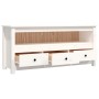 Solid white pine wood TV cabinet 114x35x52 cm by vidaXL, TV Furniture - Ref: Foro24-821503, Price: 100,25 €, Discount: %