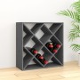 Solid gray pine wood wine rack 62x25x62 cm by vidaXL, Wine and liquor cabinets - Ref: Foro24-821544, Price: 82,16 €, Discount: %