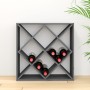 Solid gray pine wood wine rack 62x25x62 cm by vidaXL, Wine and liquor cabinets - Ref: Foro24-821544, Price: 81,99 €, Discount: %