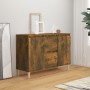 Smoked oak engineered wood sideboard 101x35x70 cm by vidaXL, Sideboards - Ref: Foro24-815162, Price: 84,74 €, Discount: %