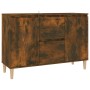 Smoked oak engineered wood sideboard 101x35x70 cm by vidaXL, Sideboards - Ref: Foro24-815162, Price: 81,99 €, Discount: %