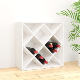 Solid white pine wood wine rack 62x25x62 cm by vidaXL, Wine and liquor cabinets - Ref: Foro24-821543, Price: 90,99 €, Discoun...