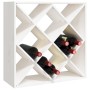 Solid white pine wood wine rack 62x25x62 cm by vidaXL, Wine and liquor cabinets - Ref: Foro24-821543, Price: 90,74 €, Discoun...