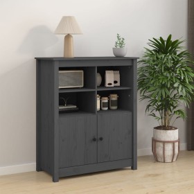 Solid gray pine wood sideboard 83x41.5x100 cm by vidaXL, Sideboards - Ref: Foro24-821514, Price: 148,99 €, Discount: %