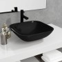 Lavabo de vidrio negro 42x42x14 cm de vidaXL, Lavabos - Ref: Foro24-345248, Precio: 50,22 €, Descuento: %