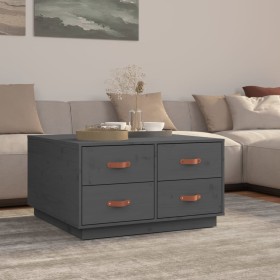 Solid gray pine wood coffee table 80x80x45 cm by vidaXL, Coffee table - Ref: Foro24-821519, Price: 169,22 €, Discount: %