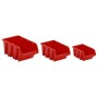 Set estantes taller 35 pzas polipropileno rojo y negro 77x39 cm de vidaXL, Armarios para herramientas - Ref: Foro24-152205, P...