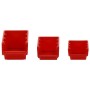 Set of 35 red and black polypropylene workshop shelves, 77x39 cm. by vidaXL, Tool cabinets - Ref: Foro24-152205, Price: 34,17...