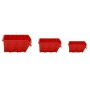 Set estantes taller 35 pzas polipropileno rojo y negro 77x39 cm de vidaXL, Armarios para herramientas - Ref: Foro24-152205, P...