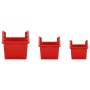 Set of 35 red and black polypropylene workshop shelves, 77x39 cm. by vidaXL, Tool cabinets - Ref: Foro24-152205, Price: 34,17...