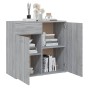 Sonoma gray plywood sideboard 80x36x75 cm by vidaXL, Sideboards - Ref: Foro24-815490, Price: 79,69 €, Discount: %