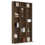 Oak brown plywood CD shelf 102x23x177.5 cm by vidaXL, CD and DVD storage - Ref: Foro24-815092, Price: 102,00 €, Discount: %