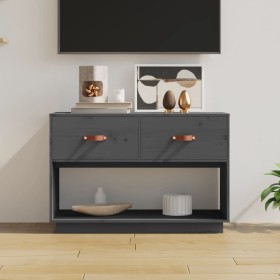 TV cabinet solid gray pine wood 90x40x60 cm by vidaXL, TV Furniture - Ref: Foro24-821524, Price: 102,29 €, Discount: %