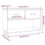 TV-Schrank aus massivem, grauem Kiefernholz, 90 x 40 x 60 cm von vidaXL, TV-Möbel - Ref: Foro24-821524, Preis: 102,29 €, Raba...