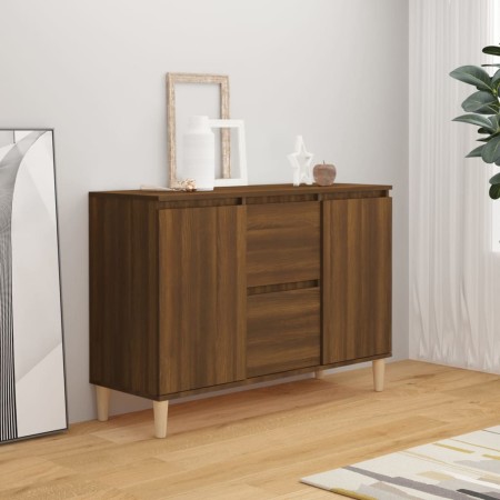 Engineered wood sideboard in brown oak 101x35x70 cm by vidaXL, Sideboards - Ref: Foro24-815164, Price: 83,66 €, Discount: %