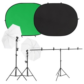 Photo studio kit with lighting and background by vidaXL, Flashes and studio lighting - Ref: Foro24-3143938, Price: 157,99 €, ...