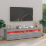 TV-Ständer mit LED-Leuchten 2 Stück grau Sonoma 75x35x40 cm von vidaXL, TV-Möbel - Ref: Foro24-815126, Preis: 94,65 €, Rabatt: %