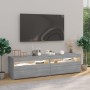 Mueble de TV con luces LED 2 uds gris Sonoma 75x35x40 cm de vidaXL, Muebles TV - Ref: Foro24-815126, Precio: 94,65 €, Descuen...