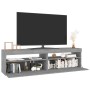 Mueble de TV con luces LED 2 uds gris Sonoma 75x35x40 cm de vidaXL, Muebles TV - Ref: Foro24-815126, Precio: 94,65 €, Descuen...