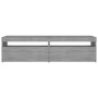 TV stand with LED lights 2 units Sonoma gray 75x35x40 cm by vidaXL, TV Furniture - Ref: Foro24-815126, Price: 102,99 €, Disco...