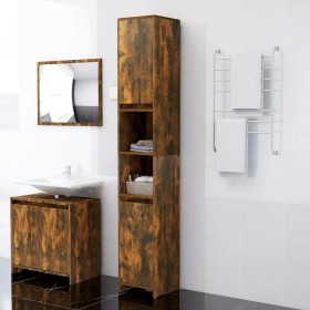 Smoked oak plywood bathroom cabinet 30x30x183.5cm by vidaXL, Bathroom furniture - Ref: Foro24-815108, Price: 75,07 €, Discoun...